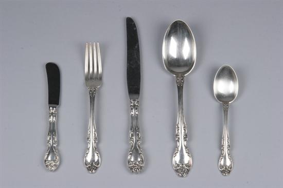 Appraisal: -PIECE GORHAM STERLING SILVER FLATWARE SERVICE Melrose- pattern Including eight