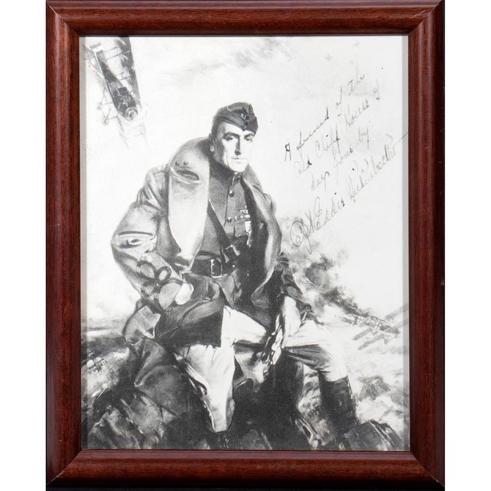 Appraisal: Eddie Rickenbacker Original autographed inscribed photograph Size x Condition Showing