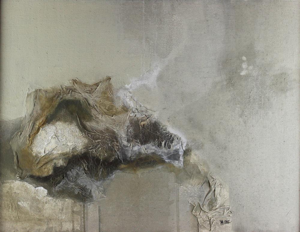 Appraisal: JAMES CHAN LEONG AMERICAN - ABSTRACT Oil and paper on