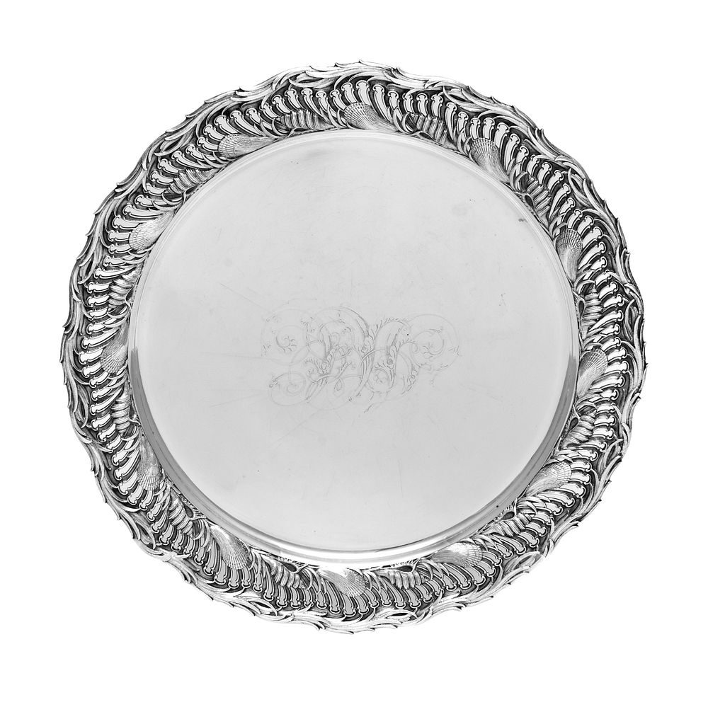 Appraisal: An American Silver Oyster Tray An American Silver Oyster Tray