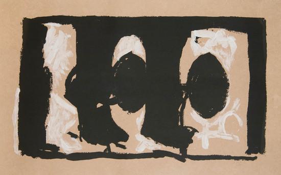 Appraisal: Robert Motherwell - elegy study i b lithograph printed in