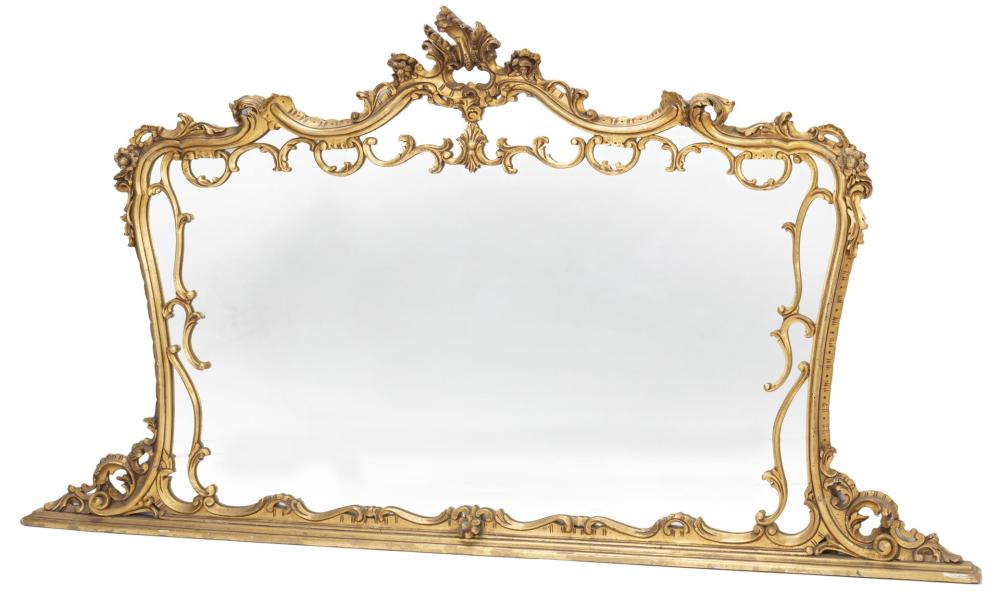 Appraisal: A Continental Rococo-style giltwood wall mirror Late th early th