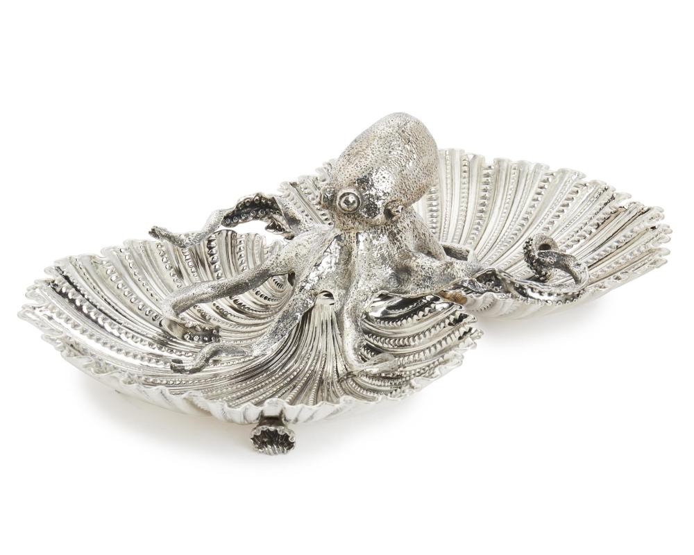 Appraisal: A Buccellati sterling silver octopus centerpiece Second-half th Century Italy