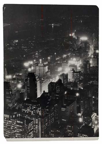 Appraisal: MIDTOWN AGLOW SAMUEL GOTTSCHO New York City by night Silver