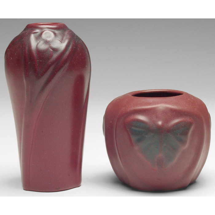 Appraisal: Van Briggle vase slender shape with a bulbous top and