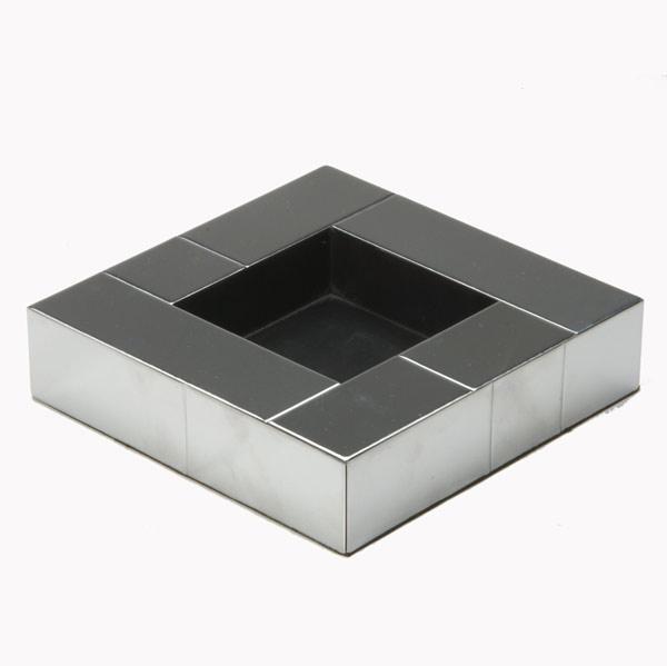 Appraisal: PAUL EVANS Polished chrome Cityscape ashtray x sq