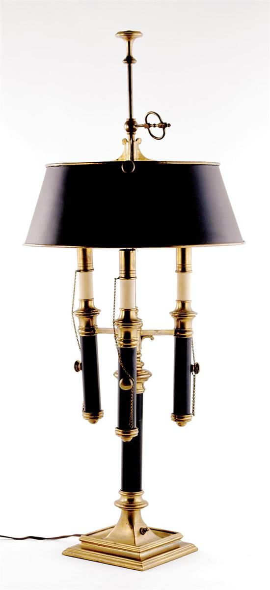 Appraisal: Chapman bronze candelabra-style table lamp three lights supported by center