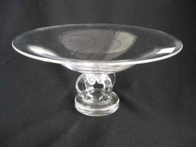 Appraisal: Steuben Crystal Compote spider leg pedestal base '' diameter ''