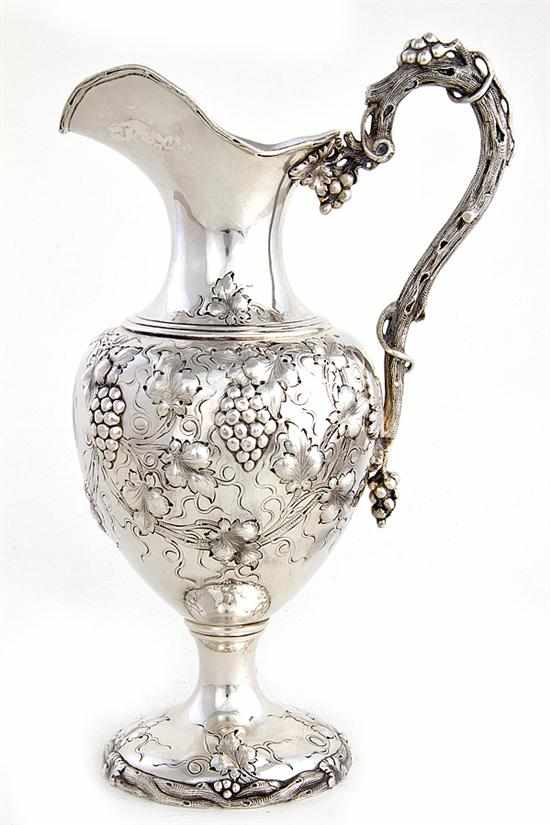 Appraisal: American sterling ewer by Peter L Krider Philadelphia circa finely