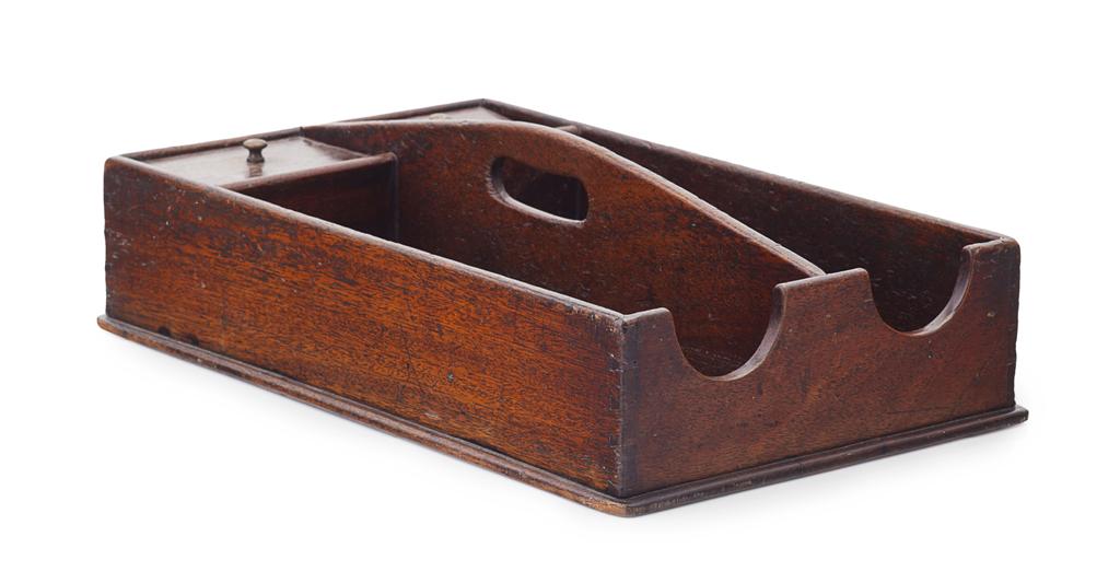 Appraisal: REGENCY MAHOGANY BOTTLE TRAY EARLY TH CENTURY of rectangular form