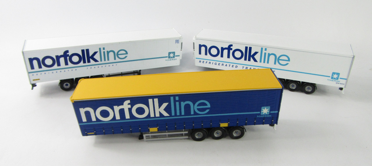 Appraisal: Corgi die cast Norfolk Line container lorries cabs lacking a