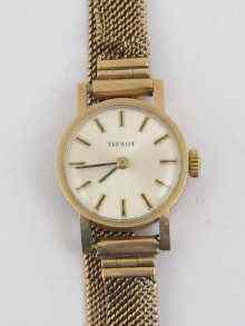 Appraisal: A ct gold lady's wrist watch by Tissot on a