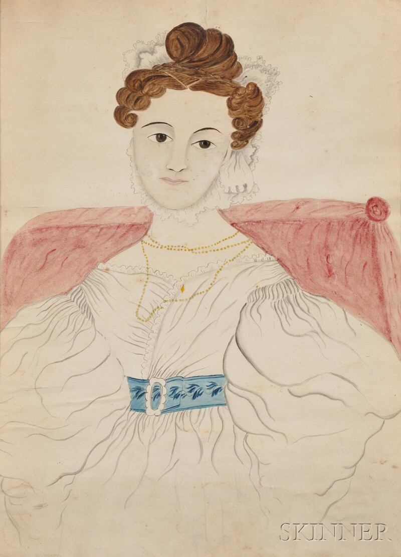 Appraisal: Attributed to Emily Eastman Louden New Hampshire - Portrait of