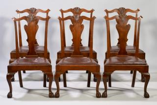 Appraisal: Alf Sharp Benchmade Dining Chairs Set of six Chippendale style