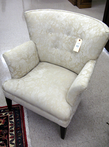 Appraisal: FEDERAL STYLE EASY CHAIR American c 's with newer floral