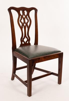 Appraisal: A late th Century pierced splat back single chair fitted