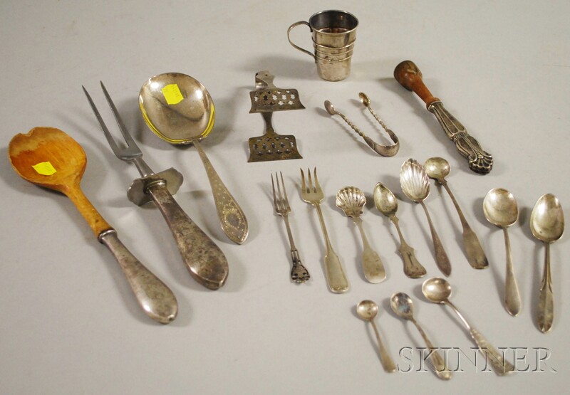 Appraisal: Small Group of Mostly Coin and Sterling Silver Flatware including