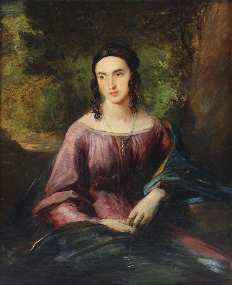 Appraisal: GEORGE RICHMOND Attr Oil on Canvas Portrait of a Lady