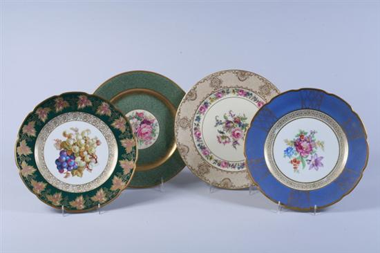 Appraisal: BAVARIAN PORCELAIN SERVICE PLATES Including twelve Schumann centering fruit or