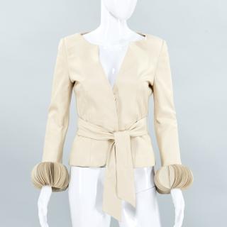 Appraisal: Valentino Couture oyster lambskin jacket Valentino Couture oyster lambskin jacket