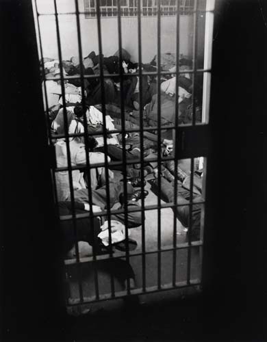 Appraisal: WEEGEE - Drunk Tank--Los Angeles Ferrotyped silver print x inches