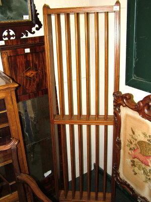 Appraisal: A walnut four fold screen th century parcel gilt surround