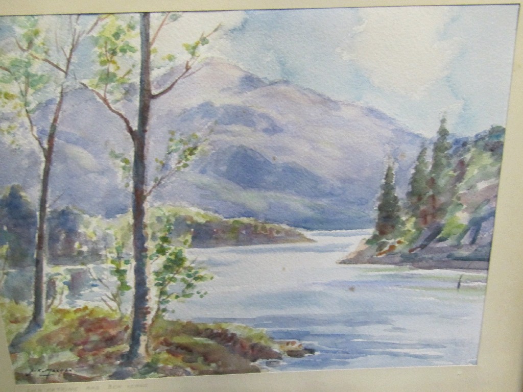 Appraisal: JOHN KIDD MAXTON Watercolour highland landscape signed