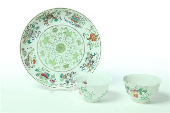 Appraisal: THREE PIECES OF CHINESE EXPORT China th century porcelain Hand