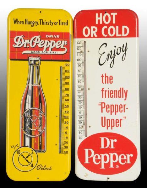 Appraisal: Lot of Dr Pepper Tin Thermometers Description Circa s to