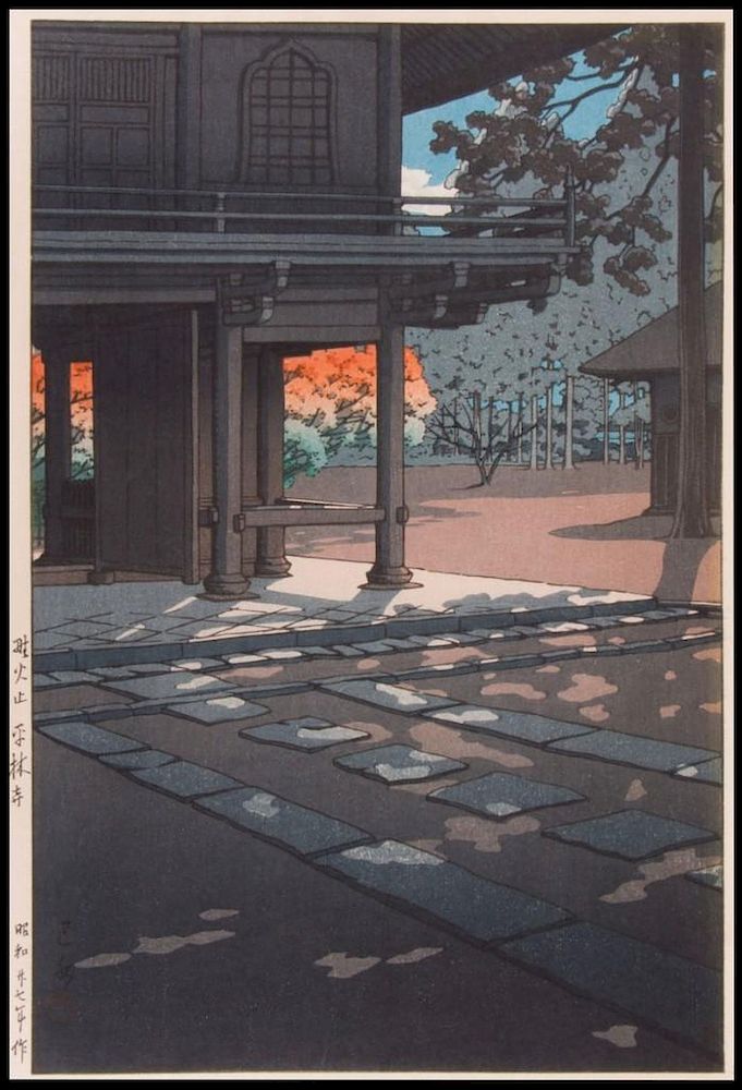 Appraisal: Kawase HASUI Woodblock Print Artist Kawase HASUI - Title Heirinji