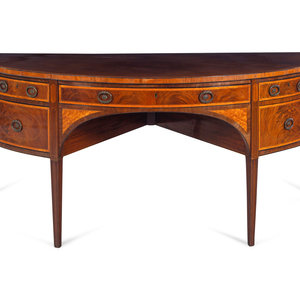 Appraisal: A George III Satinwood and Ebony-Banded Mahogany Sideboard Third Quarter