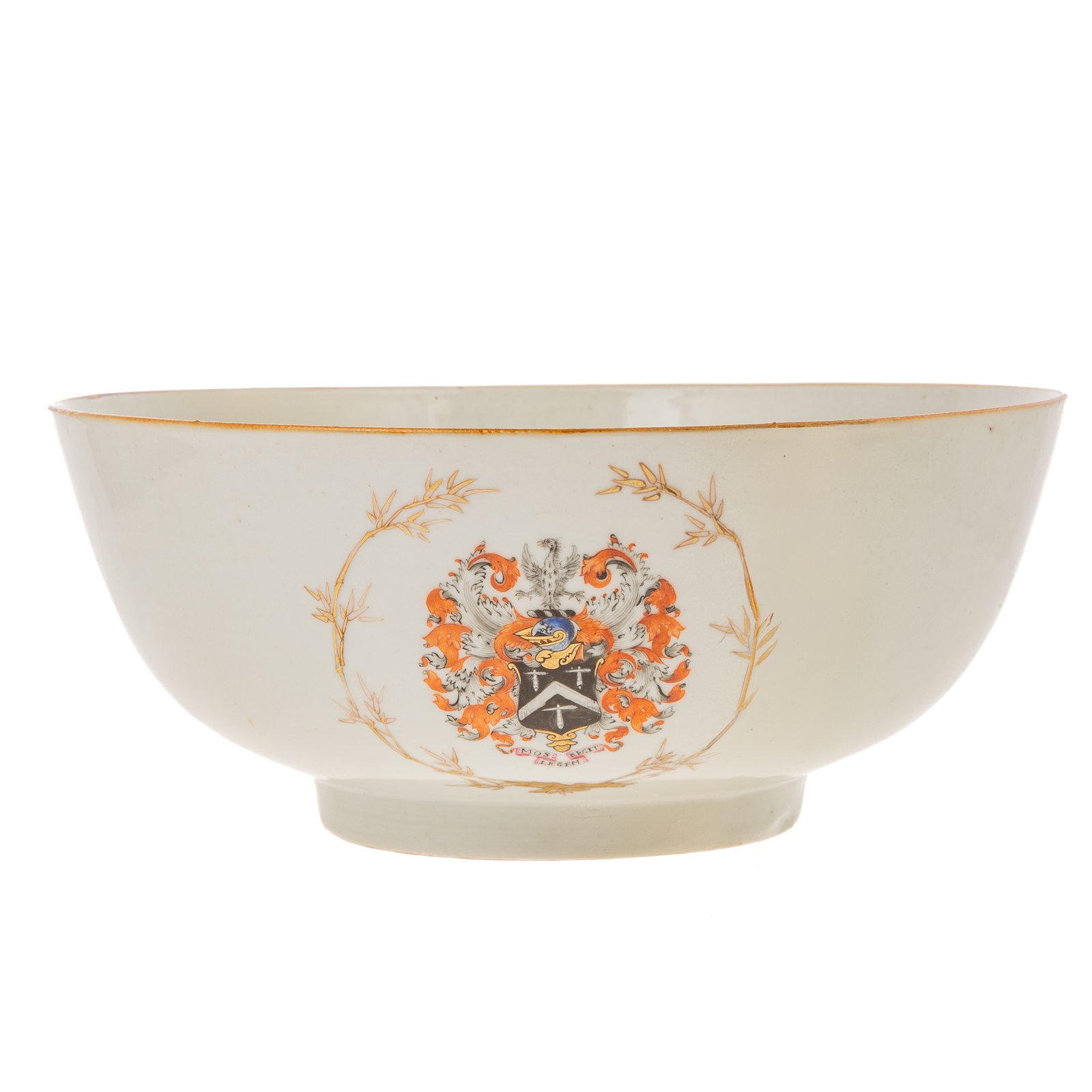 Appraisal: CHINESE EXPORT ENGLISH MARKET ARMORIAL BOWL Qianlong Era circa footed