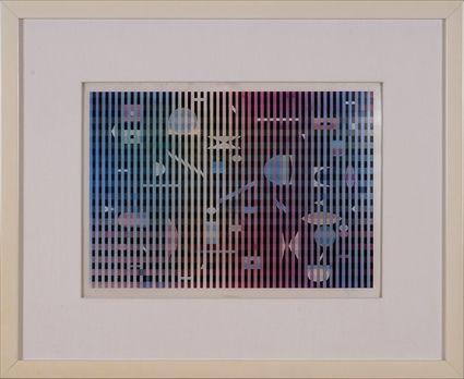 Appraisal: YAACOV AGAM b AGAMAGRAM Lithograph on reflective plastic x in