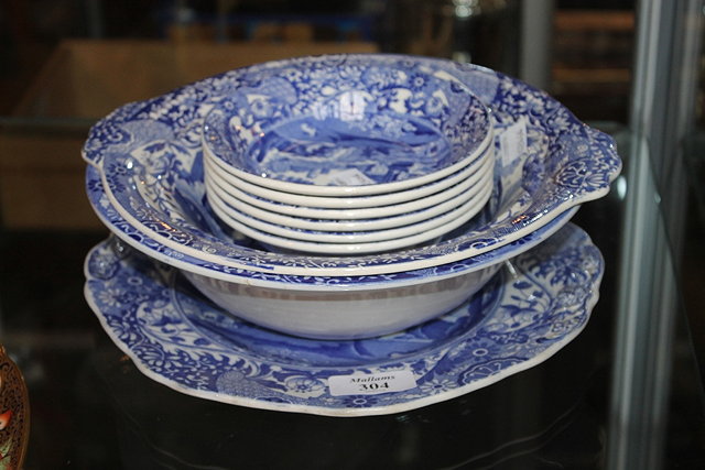 Appraisal: A SMALL COLLECTION OF COPELAND SPODE ITALIAN PATTERN to include