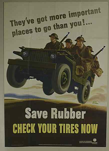 Appraisal: Wartime Assistance Posters Group of Four Save Rubber For Home