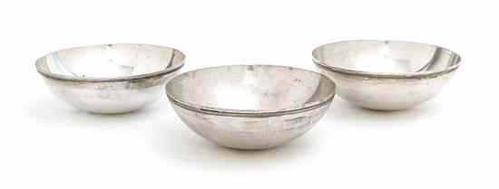 Appraisal: A Set of Fourteen Egyptian Silver Bowls each of hemispherical