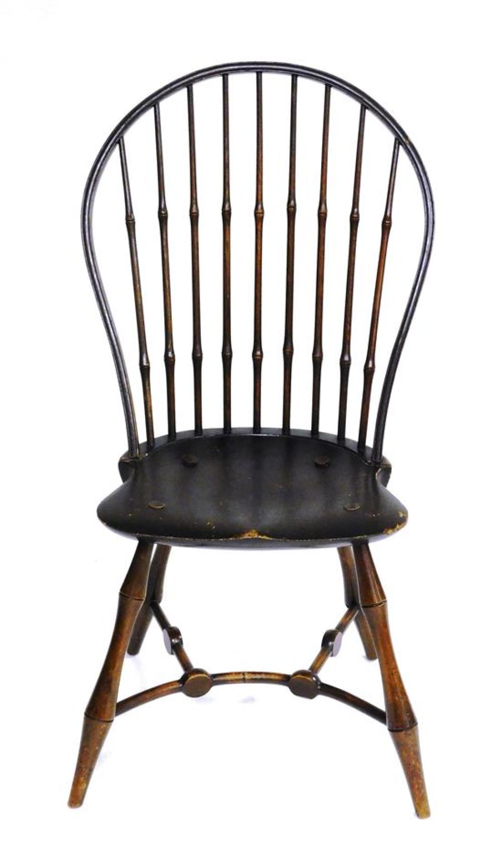 Appraisal: Wallace Nutting bow-back Windsor chair No early th C signed