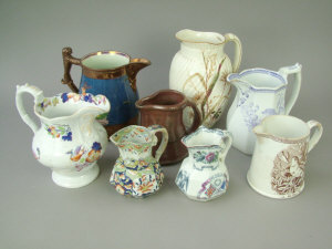 Appraisal: Selection of jugs to include a Coalport white ground jug