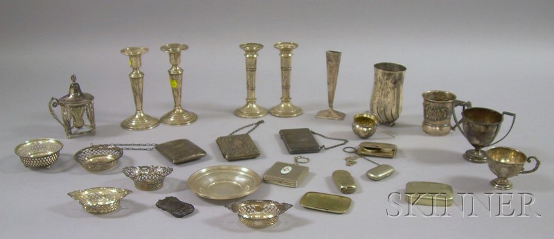 Appraisal: Large Group of Mostly Sterling Table and Personal Items including