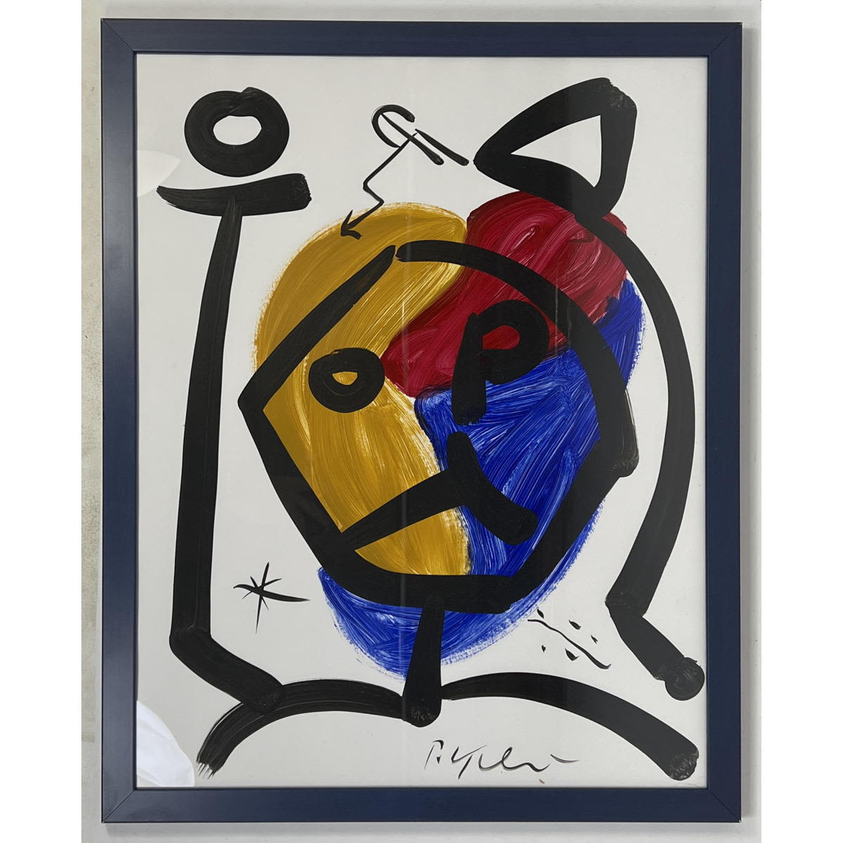 Appraisal: Peter Robert Keil Abstract face Painting Dimensions H inches W