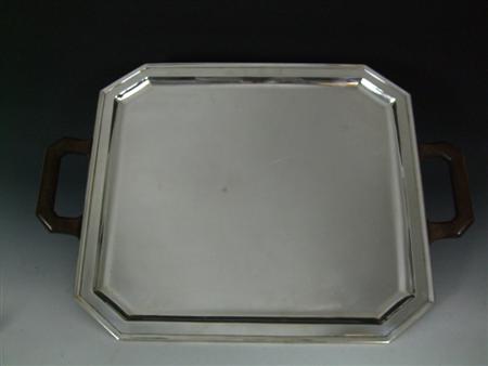 Appraisal: CONTINENTAL ART NOUVEAU SERVING TRAY POSSIBLY CHRISTOFLE CIRCA white metal