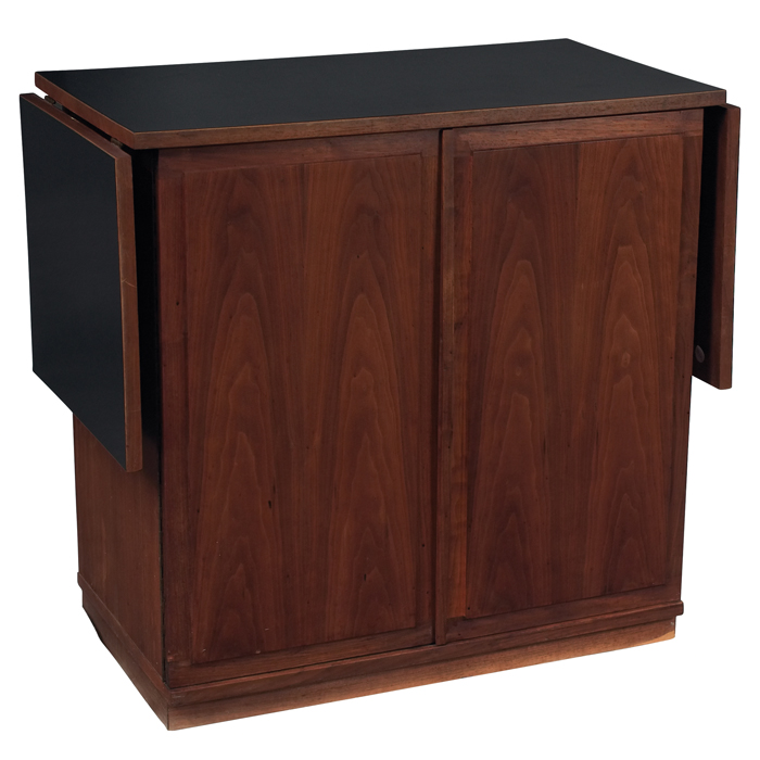 Appraisal: Glenn of California server USA walnut cabinet with two doors