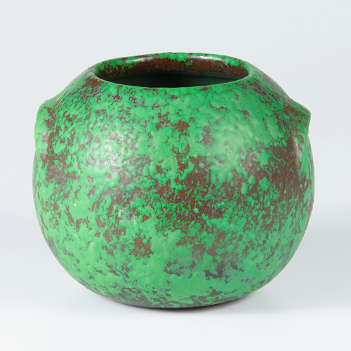 Appraisal: WELLER Coppertone spherical vase A few very minor abrasions to