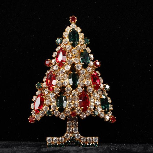 Appraisal: Eisenberg ICE Rhinestone Christmas Tree Brooch Pin