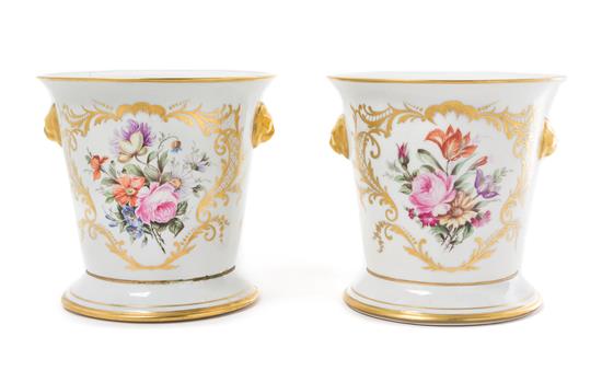 Appraisal: Sale Lot A Pair of French Porcelain Cache Pots each