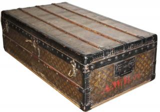 Appraisal: Vintage Louis Vuitton Trunk W Tray initialed AWB Jr Arthur