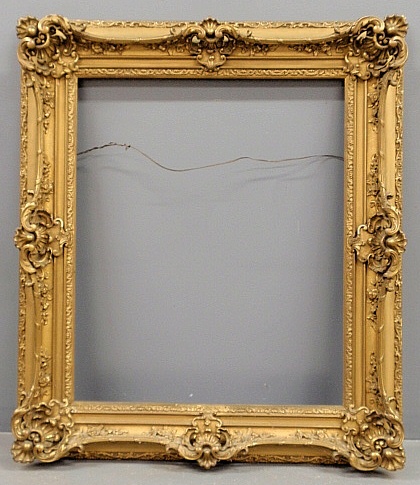 Appraisal: - Very ornate carved gilt frame c x inside x