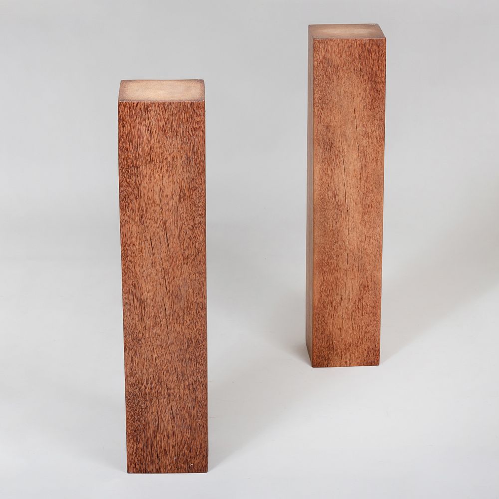 Appraisal: Pair of Jerome Abel Seguin Teak Pedestals x x in