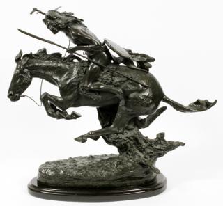 Appraisal: AFTER FREDERIC REMINGTON BRONZE SCULPTURE AFTER FREDERIC REMINGTON AMERICAN -