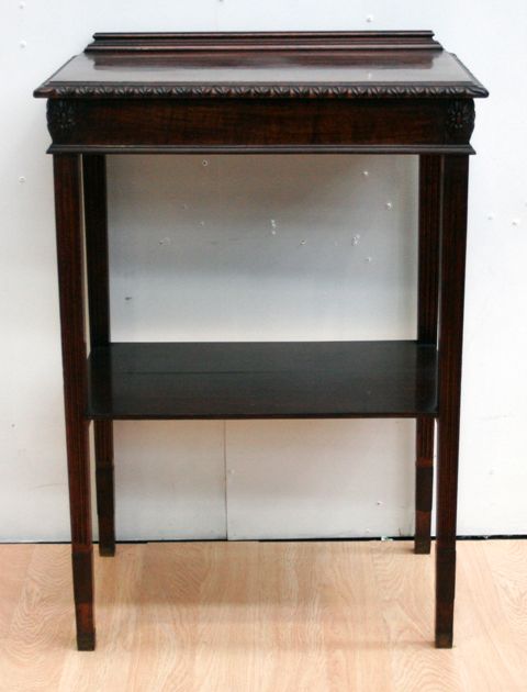 Appraisal: A George III style two tier side table cm wide